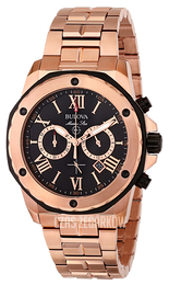 Bulova Marine Star Czarny/Stal w kolorze różowego złota Ø44 mm 98B115