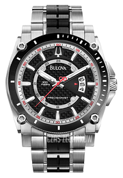 Bulova Champlain Czarny/Stal Ø48 mm 98B180