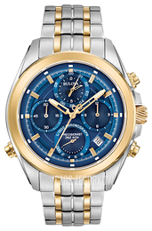 Bulova Precisionist Niebieski/Stal w odcieniu złota Ø44.5 mm 98B276