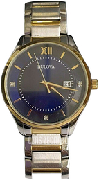 Bulova Diamond Niebieski/Stal w odcieniu złota Ø40 mm 98D143