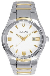 Bulova Bracelet Biały/Stal w odcieniu złota Ø41 mm 98H26