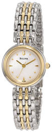 Bulova Dress Biały/Stal w odcieniu złota Ø23 mm 98L150