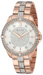 Bulova Srebrny/Stal w kolorze różowego złota Ø35 mm 98L229