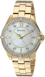 Bulova Biały/Stal w odcieniu złota Ø35 mm 98L230