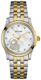 Bulova Biały/Stal w odcieniu złota Ø33 mm 98P152