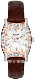 Bulova Diamond Biały/Skóra 98R137