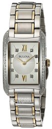Bulova Diamond Srebrny/Stal w odcieniu złota 98R227