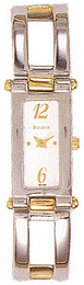 Bulova Dress Biały/Stal w odcieniu złota 98T14