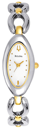 Bulova Dress Biały/Stal w odcieniu złota Ø17 mm 98V05