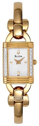Bulova Diamond Biały/Stal w odcieniu złota 98W00