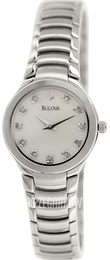 Bulova Diamonds Dam Biały/Stal Ø23 mm 96P20