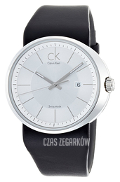 Calvin Klein Dress Srebrny/Skóra Ø45 mm K0H21120