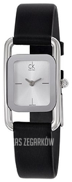 Calvin Klein Square Srebrny/Skóra Ø21 mm K1I23526