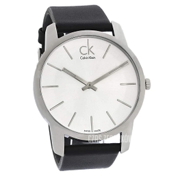 Calvin Klein City Srebrny/Skóra Ø43 mm K2G211C6