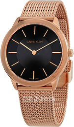 Calvin Klein Minimal Czarny/Stal w kolorze różowego złota Ø35 mm K3M2262Y