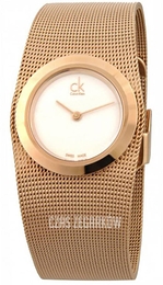 Calvin Klein Impulsive Biały/Stal w kolorze różowego złota Ø28 mm K3T23626