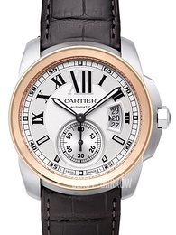 Cartier Calibre de Cartier Srebrny/Skóra Ø42 mm W7100011