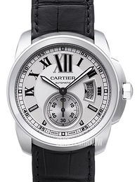 Cartier Calibre de Cartier Srebrny/Skóra Ø42 mm W7100013