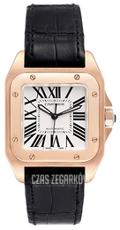 Cartier Santos Santos 100 Srebrny/Skóra 32x32 mm W20108Y1