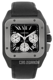 Cartier Santos Santos 100 Czarny/Tkanina 55x47 mm W2020005