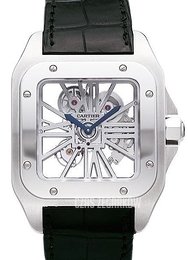 Cartier Santos 100 Szkieletowa tarczy/Skóra W2020018