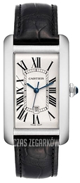 Cartier Tank Americaine Large Srebrny/Skóra 45.1x26.6 mm W2603256