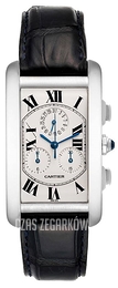 Cartier Tank Americaine Srebrny/Skóra Ø26.6 mm W2603356