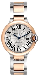 Cartier Ballon Blue Srebrny/18 karatowe różowe złoto Ø36 mm W2BB0003