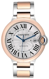 Cartier Ballon Blue Srebrny/18 karatowe różowe złoto Ø42 mm W2BB0004