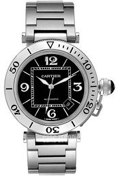 Cartier Pasha Seatimer Czarny/Stal Ø40.5 mm W31077M7
