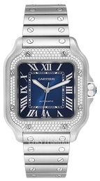 Cartier Santos De Cartier Niebieski/Stal W4SA0006