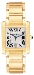 Cartier Tank Francaise Srebrny/18 karatowe żółte złoto 31x25 mm W50001R2