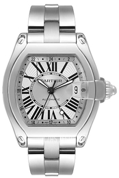Cartier Roadster Srebrny/Stal 49x43 mm W62032X6