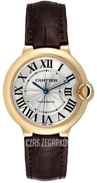 Cartier Ballon Bleu Srebrny/Skóra Ø36.6 mm W6900356