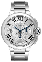 Cartier Ballon Blue Srebrny/Stal Ø44 mm W6920002
