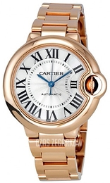 Cartier Ballon Blue Srebrny/18 karatowe różowe złoto Ø33 mm W6920068