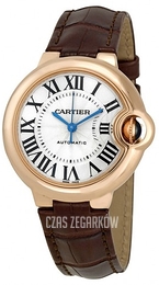 Cartier Ballon Blue Srebrny/Skóra Ø33 mm W6920069