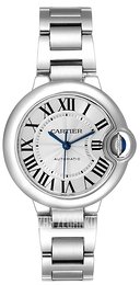 Cartier Ballon Blue Srebrny/Stal Ø33 mm W6920071