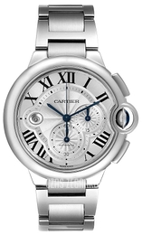 Cartier Ballon Blue Srebrny/Stal Ø44 mm W6920076