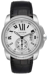 Cartier Calibre de Cartier Srebrny/Skóra Ø42 mm W7100037