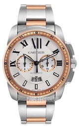 Cartier Calibre de Cartier Srebrny/18 karatowe różowe złoto Ø42 mm W7100042