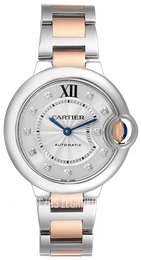 Cartier Ballon Blue Srebrny/18 karatowe różowe złoto Ø33 mm WE902061