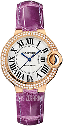Cartier Ballon Bleu De Cartier Srebrny/Skóra Ø33 mm WE902066