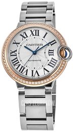 Cartier Ballon Blue Srebrny/Stal Ø36 mm WE902081