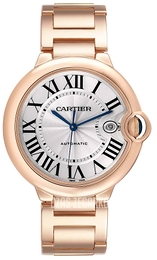 Cartier Ballon Blue Srebrny/18 karatowe różowe złoto Ø42 mm WGBB0016