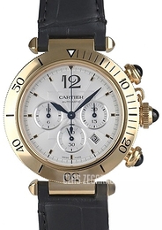 Cartier Pasha De Cartier Srebrny/Skóra Ø41 mm WGPA0017