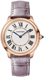 Cartier Ronde Louis Cartier Biały/Skóra Ø36 mm WGRN0012