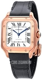 Cartier Santos De Cartier Srebrny/Skóra WGSA0028