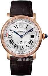 Cartier Rotonde De Cartier Srebrny/Skóra Ø40 mm WHRO0002