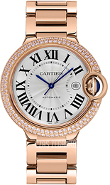 Cartier Ballon Blue Srebrny/18 karatowe różowe złoto Ø42 mm WJBB0029